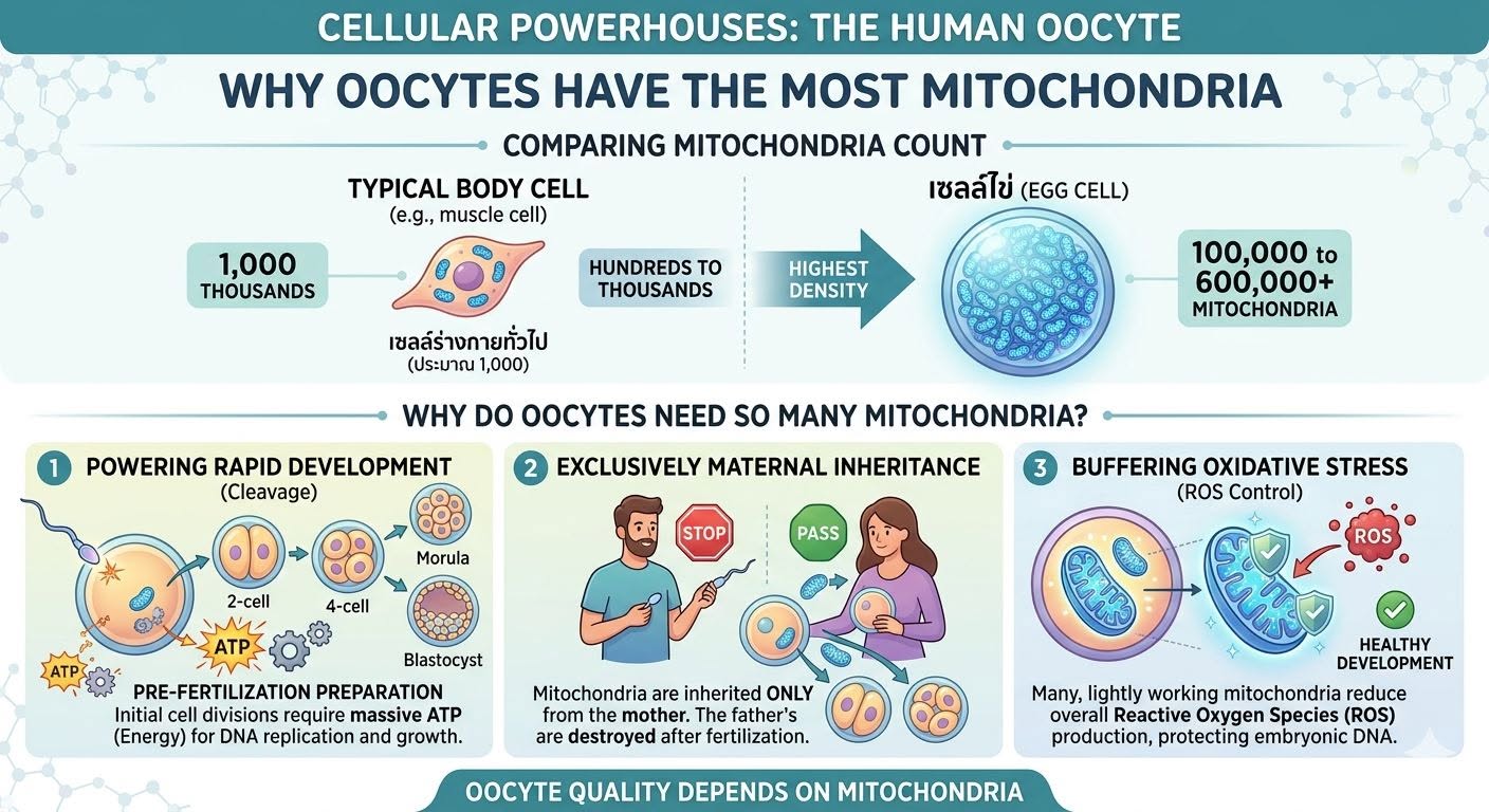 เซลล์ไข่ (Oocytes) ถือเป็นเซลล์ที่มีความพิเศษและมีขนาดใหญ่ที่สุดในร่างกายมนุษย์ และสิ่งที่น่าทึ่งคือมันเป็นเซลล์ที่มี...