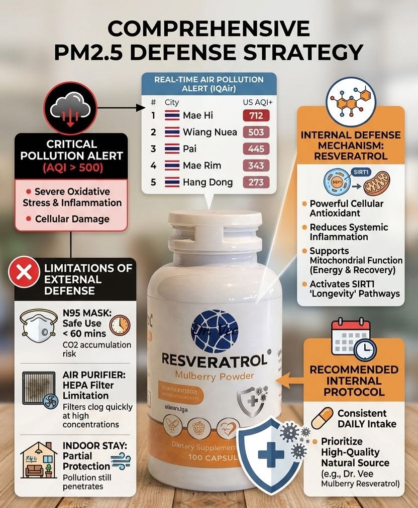 สถานการณ์ฝุ่น PM2.5 ในภาคเหนือตอนนี้วิกฤตมากจริงๆ การต้องใช้ชีวิตท่ามกลางค่าฝุ่นที่สูงเกินมาตรฐานไปหลายสิบเท่าส่งผลกร...
