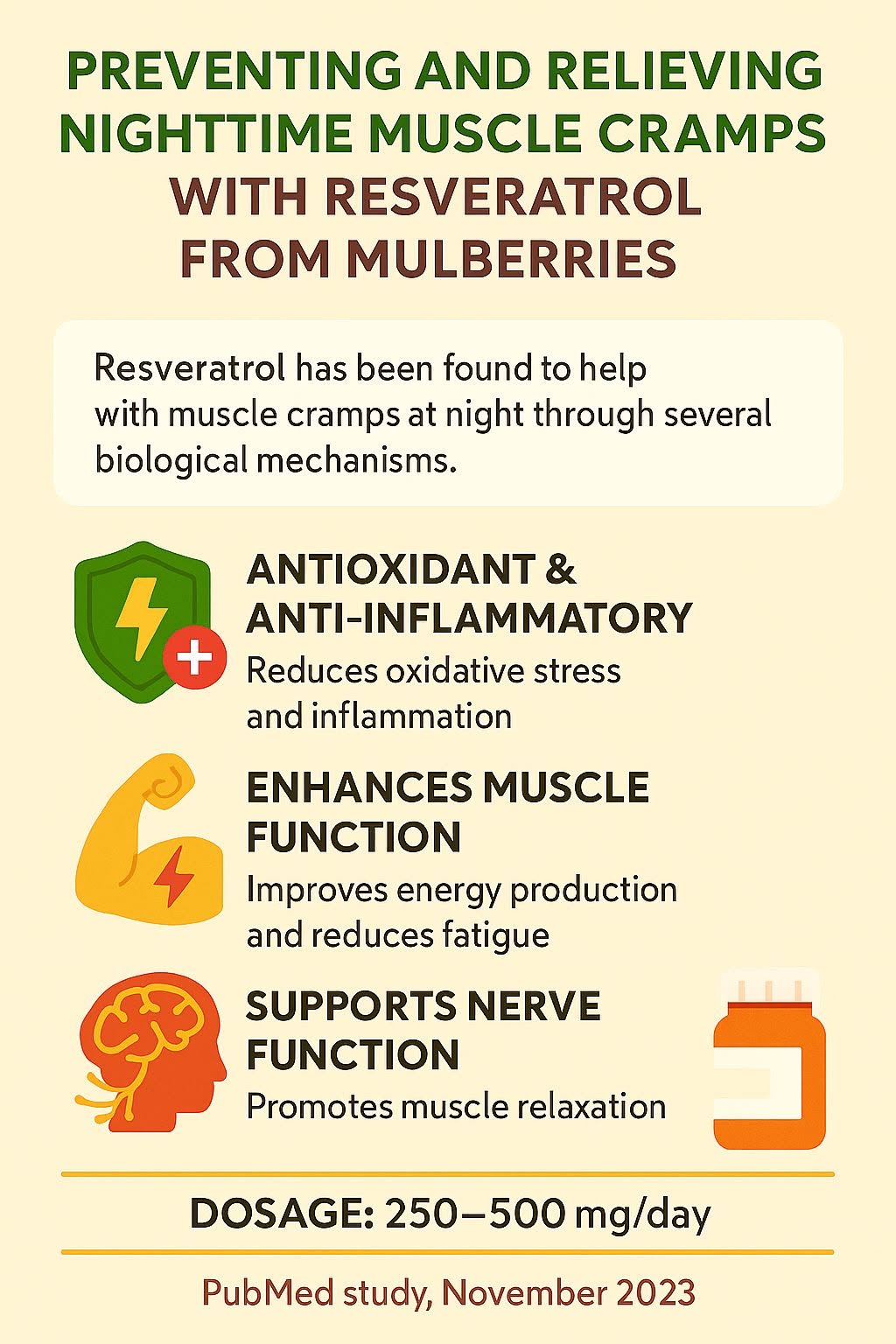 อาการตะคริวตอนนอนกลางคืน (nocturnal muscle cramps) มักเกิดจากการหดเกร็งของกล้ามเนื้ออย่างเฉียบพลัน โดยกลไกสำคัญเกี่ยว...