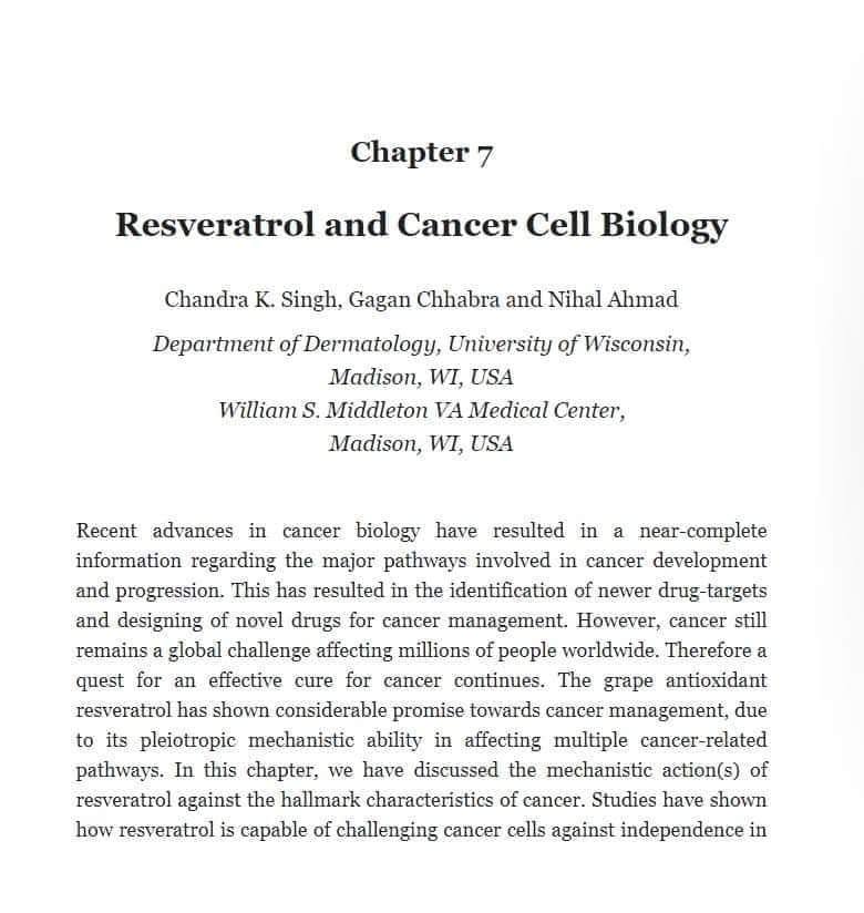 ในบทนี้ เราได้พูดถึงกลไกการทำงานของ resveratrol ต่อลักษณะของมะเร็ง การศึกษาแสดงให้เห็นว่า resveratrol สามารถท้าทายต่อ...